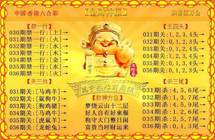 036期金财神[图]