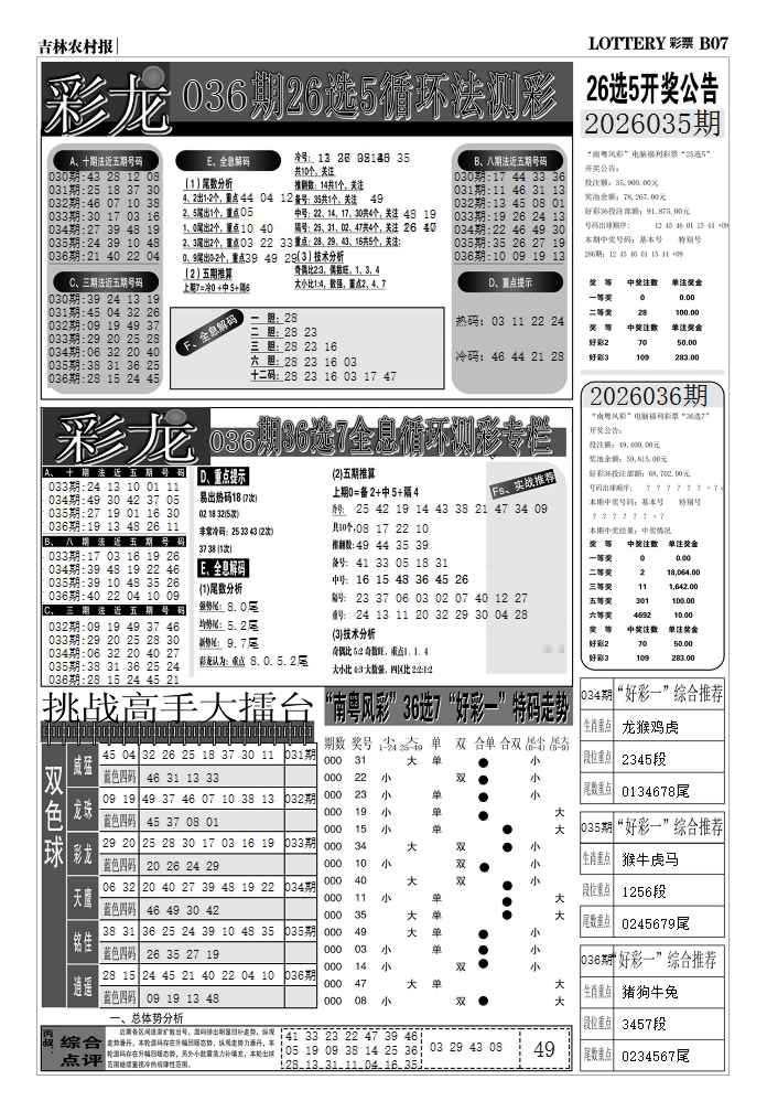 036期七星彩图(高清)D[图]